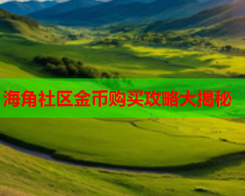海角社区金币购买攻略大揭秘