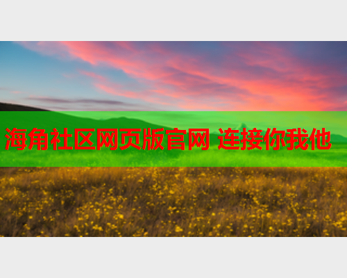 海角社区网页版官网 连接你我他